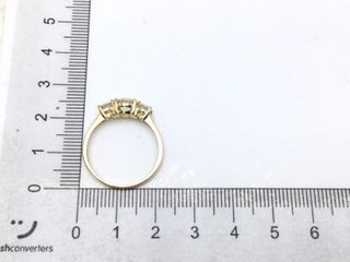 anillo oro 18k con piedra con circonita