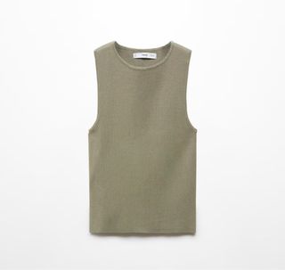 Camiseta sin mangas Mango Verde Talla XL