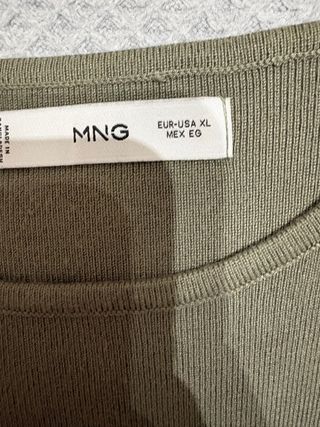 Camiseta sin mangas Mango Verde Talla XL