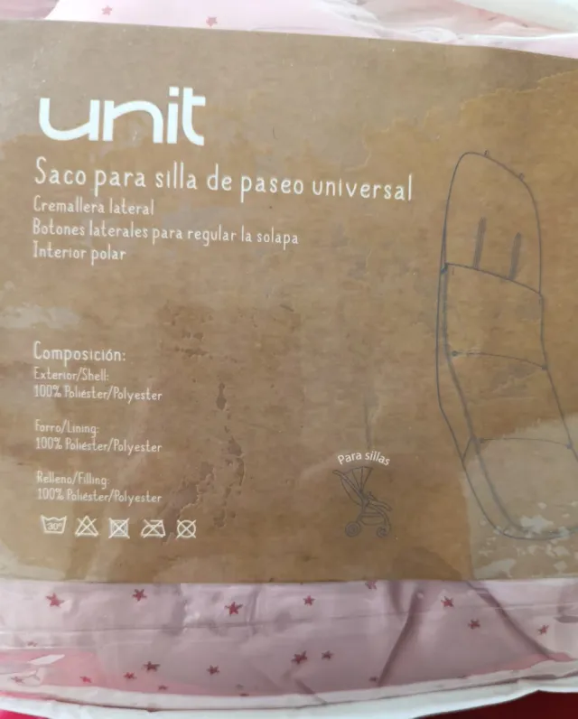 Saco universal para silla de paseo. Marca Unit.