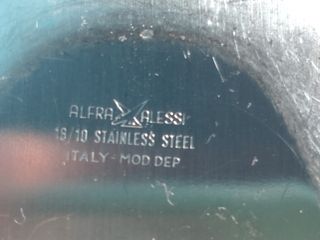 Vassoio vintage Alfra Alessi in acciaio inox