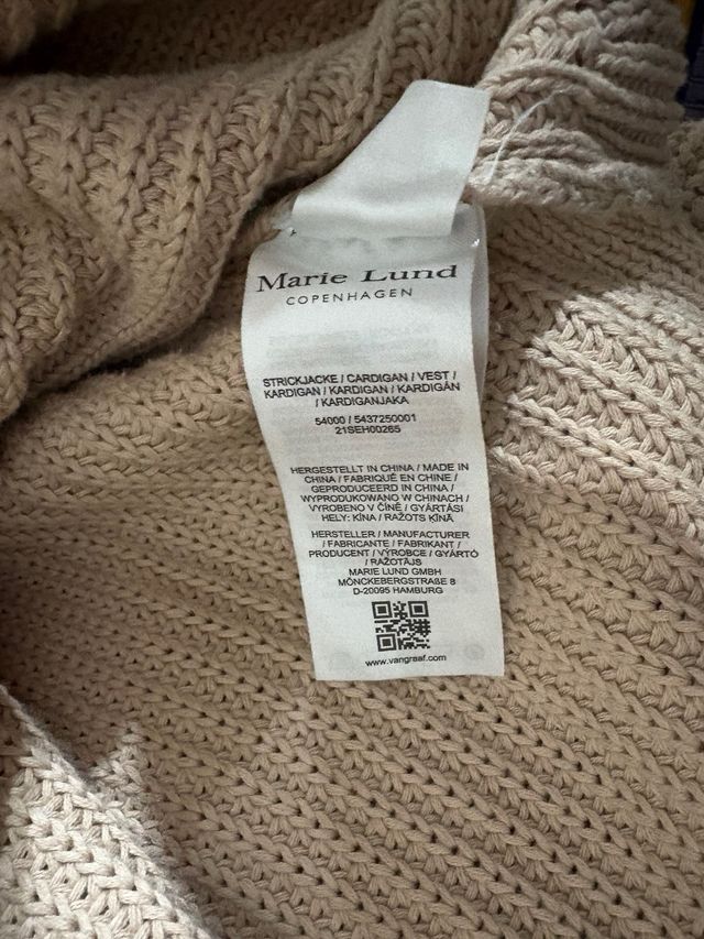 Cárdigan Marie Lund Beige Talla S