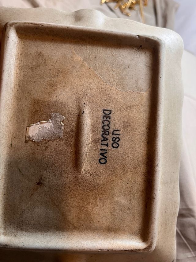 Ceniera in ceramica vintage blu cobalto