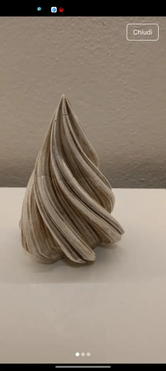 Albero di Natale in polvere di ceramica beige/grig