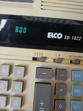 Calculadora registradora vintage ELCO EO-1022
