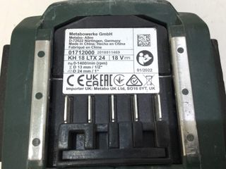 taladro a bateria metabo kh 18 ltx 24