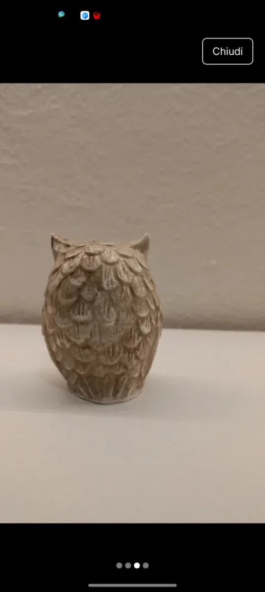 Gufetto decorativo in ceramica