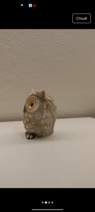 Gufetto decorativo in ceramica