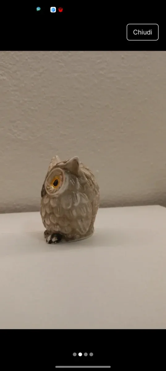 Gufetto decorativo in ceramica