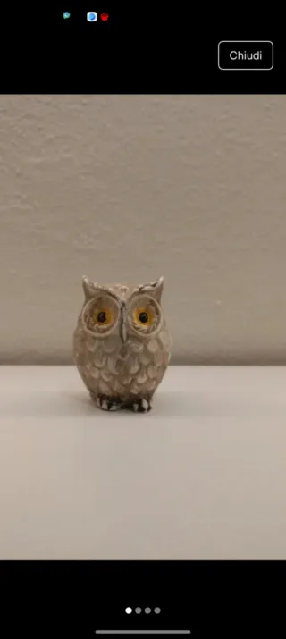 Gufetto decorativo in ceramica