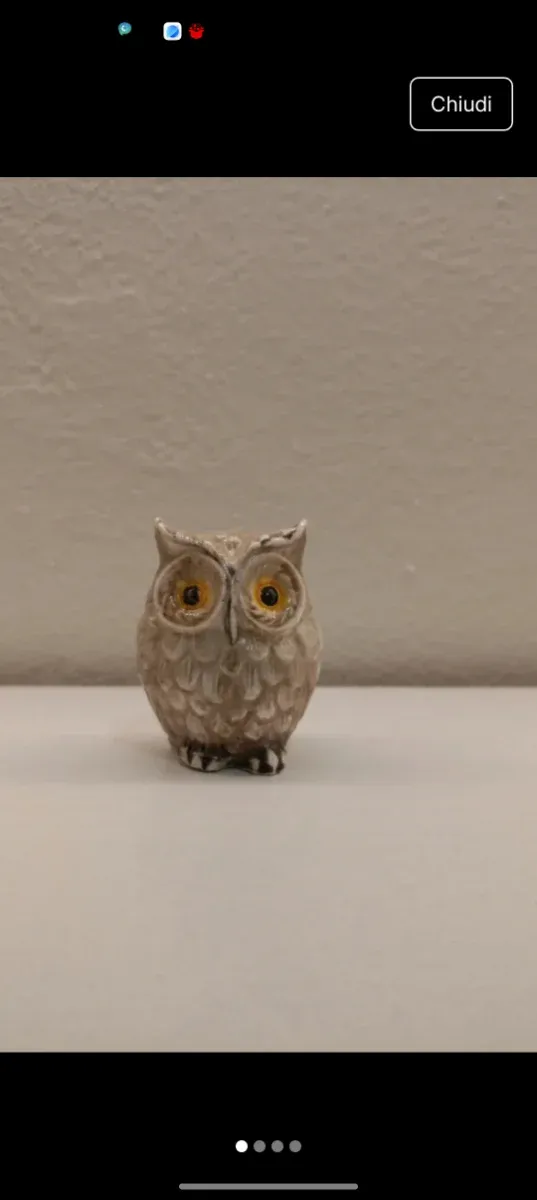 Gufetto decorativo in ceramica