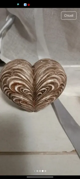 Cuore glitterato decorativo