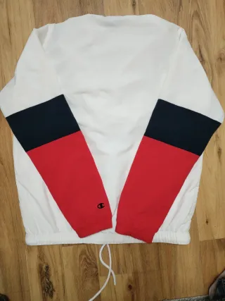 Giacca antivento Champion bianca, rossa e nera