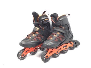 patines oxelo roller fit 5 man acid orange