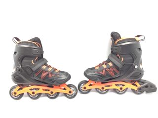 patines oxelo roller fit 5 man acid orange