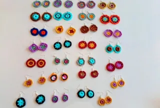 Pendientes de ganchillo hechos a mano