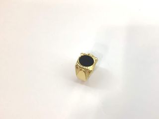sello oro 18k con piedra con circonita