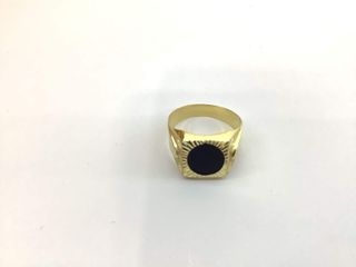 sello oro 18k con piedra con circonita