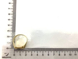 sello oro 18k con piedra con circonita