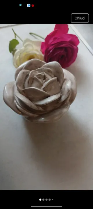 Porta candela o porta gioie rosa