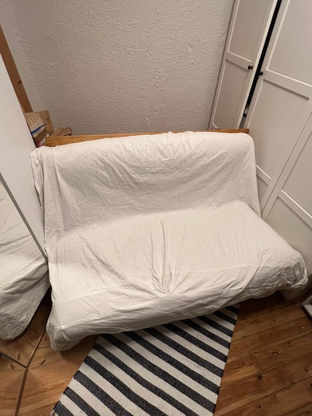 Sofá Cama Futón IKEA Madera Blanco