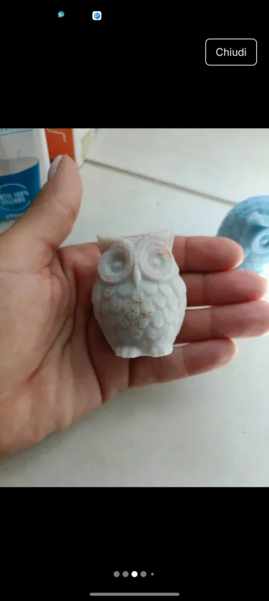 Candele a forma di gufetto glitter