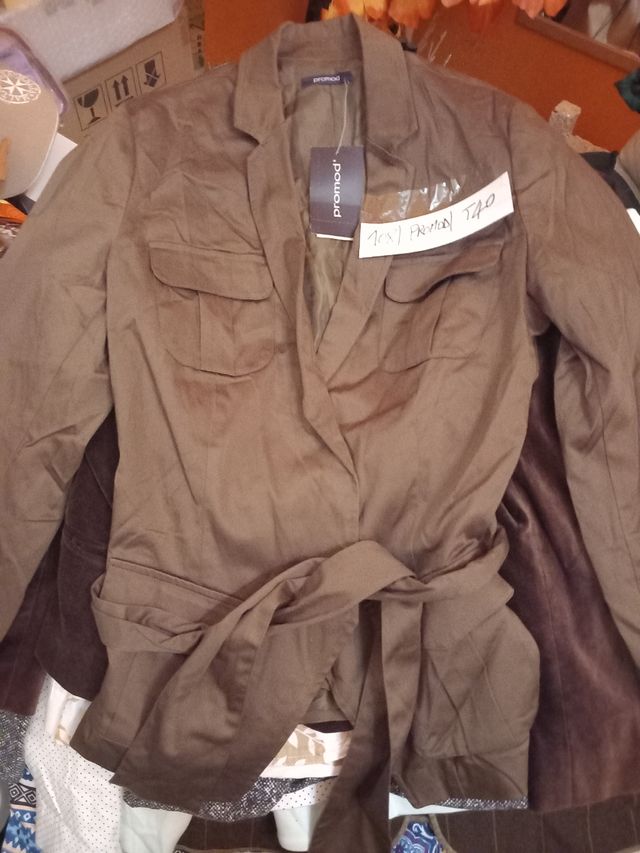 108- Chaqueta Promod - marrón, Talla 40