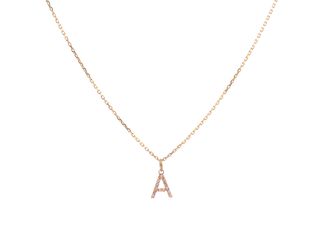 cadena oro 9k con piedra con circonita 22.5cm