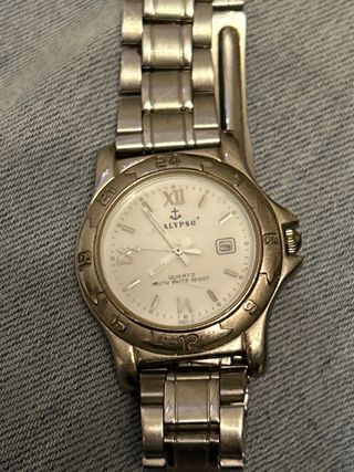 Reloj Calypso esfera blanca y correa plateada