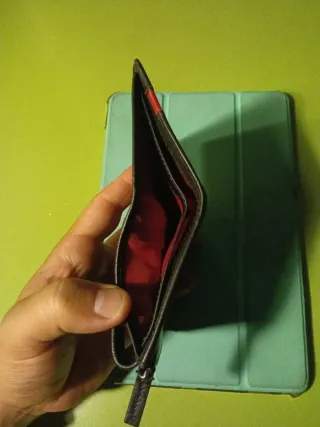 Cartera Athletic Club Negra y Roja kon monedero