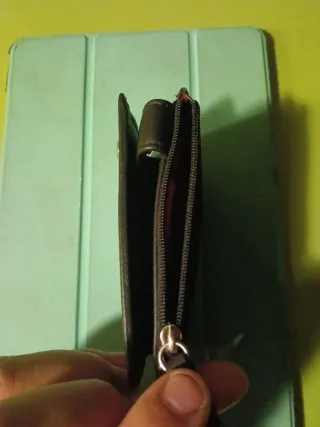 Cartera Athletic Club Negra y Roja kon monedero