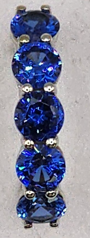 Anillo Oro Blanco 18k Zafiros Azules