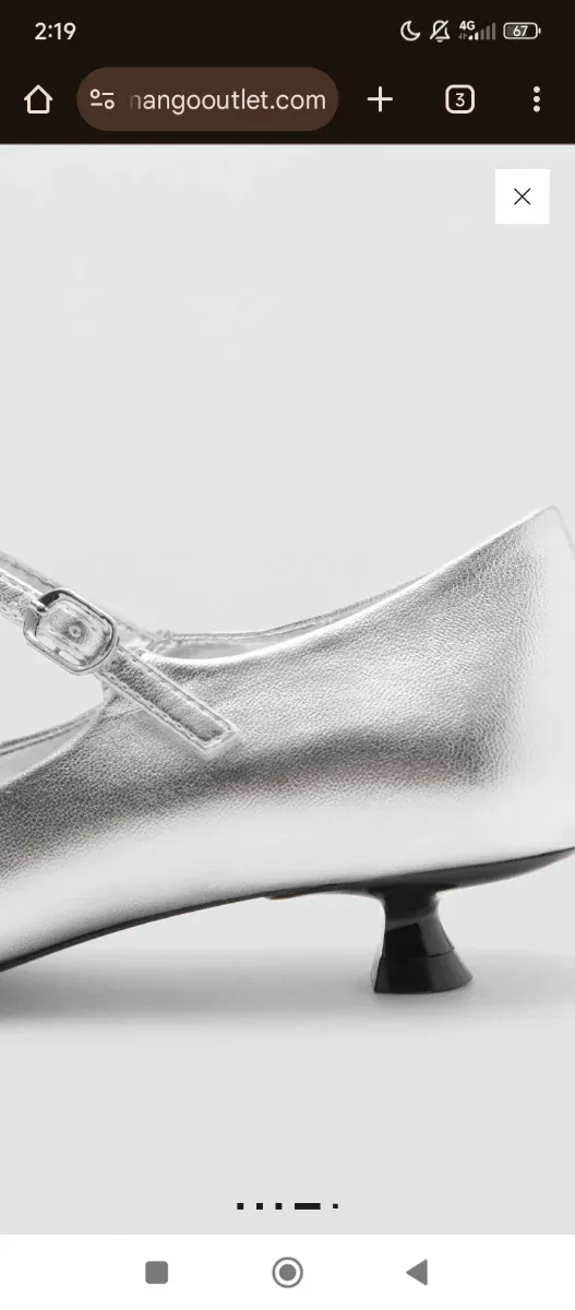 Zapatos Mango Plata Talla 38