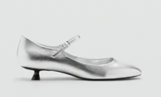 Zapatos Mango Plata Talla 38