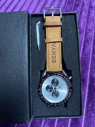 Reloj BENYAR Cronógrafo Hombre Marrón/Plata