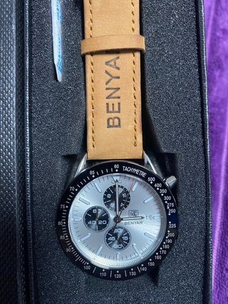 Reloj BENYAR Cronógrafo Hombre Marrón/Plata