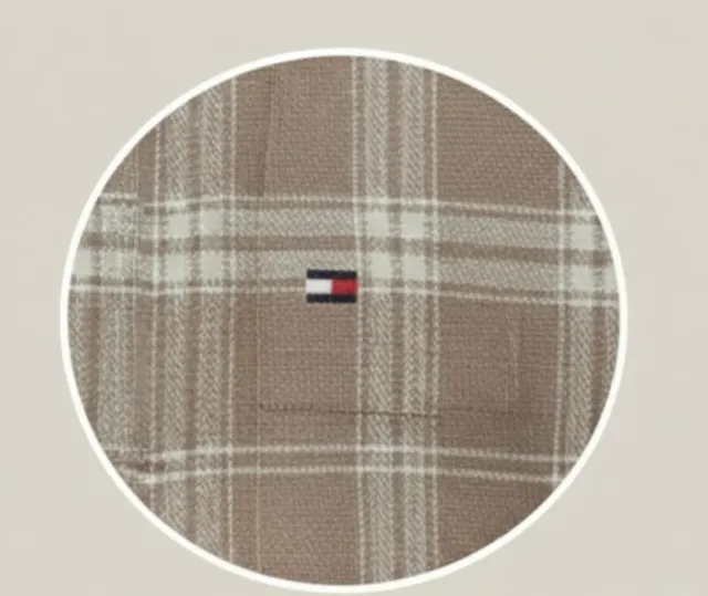 Camisa Tommy Hilfiger cuadros beige/marrón