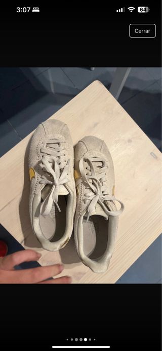 Nike Cortez Beige y Dorado Mujer