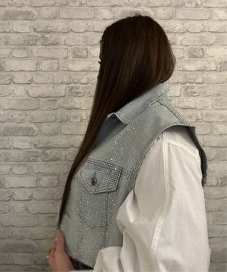 Chaleco Denim Brillos Luxury