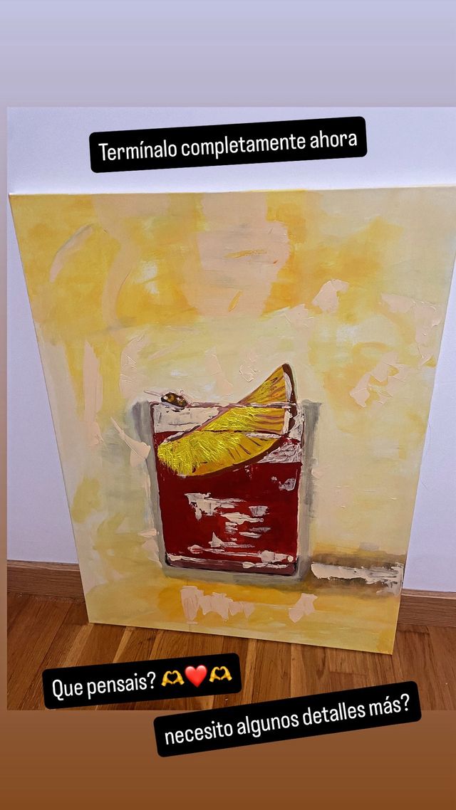 Pintura acrílica Estaba borracho