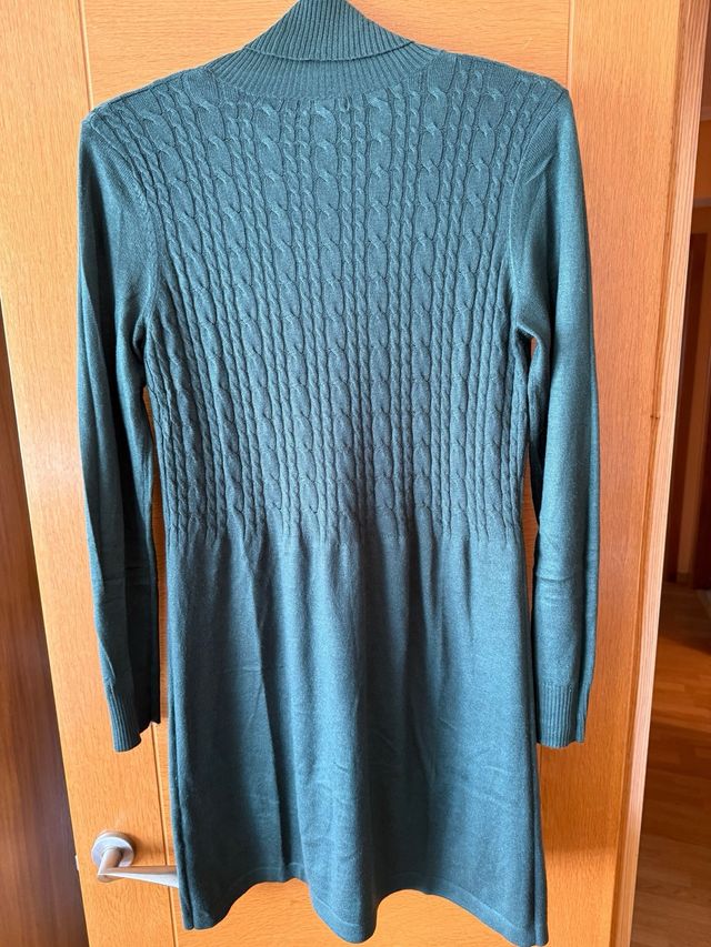 Vestido de punto verde mujer