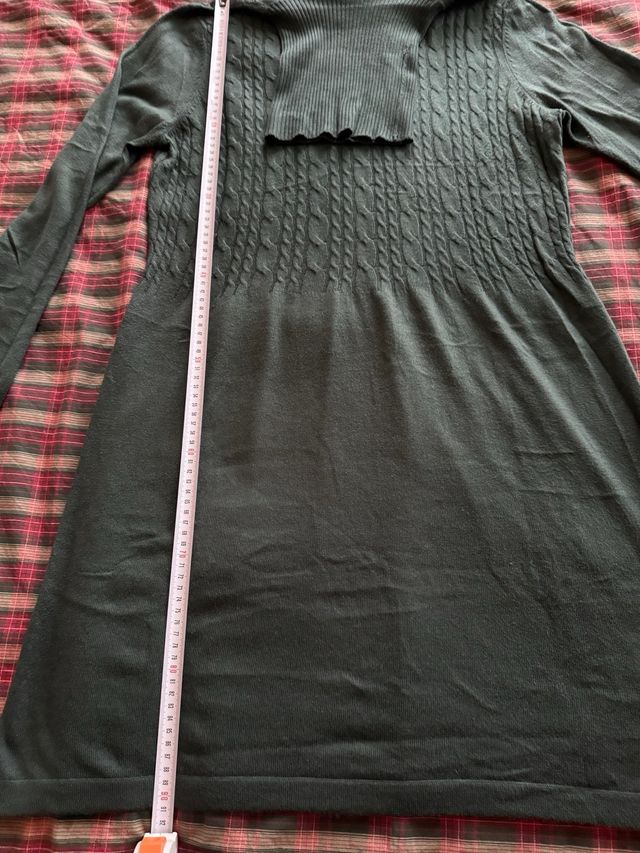 Vestido de punto verde mujer