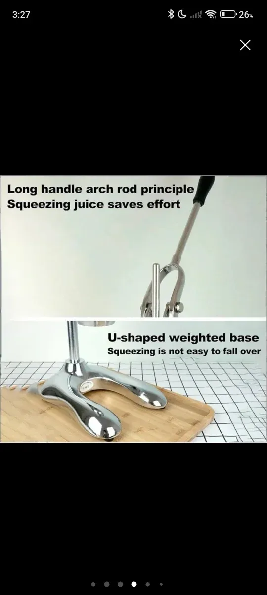 Exprimidor Manual Acero Inoxidable