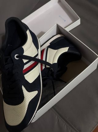 Tenis Tommy Hilfiger Talla 42 Azul/Blancooriginal
