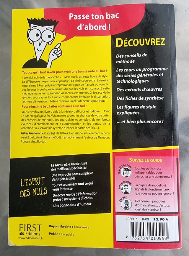 Le bac Français 2009 Pour les nuls