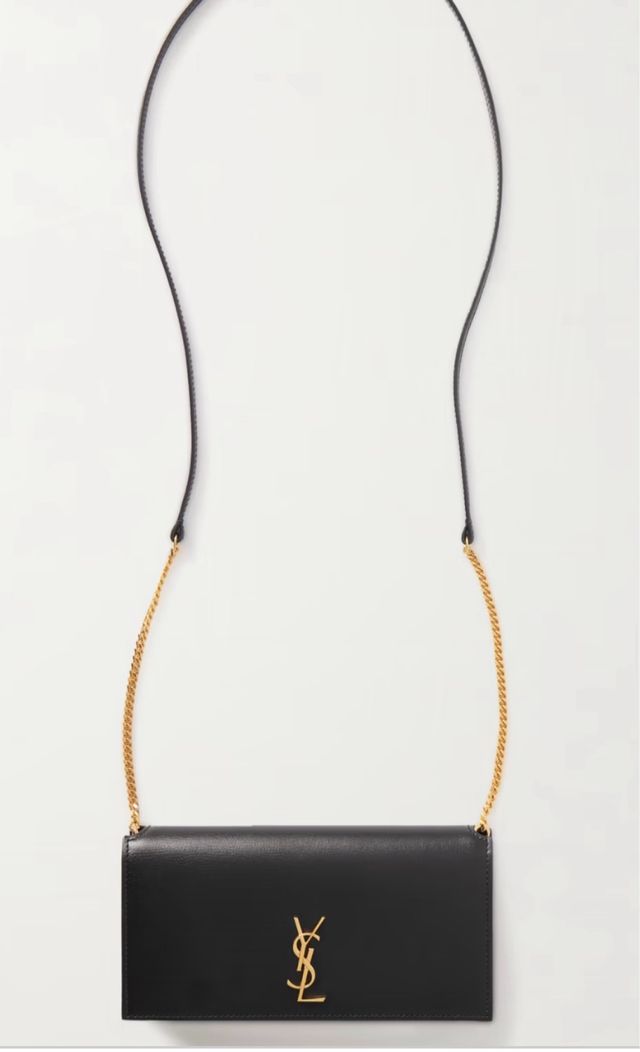 Bolso Saint Laurent negro y dorado