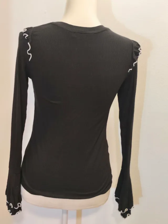 Jersey Mango Negro Manga Larga