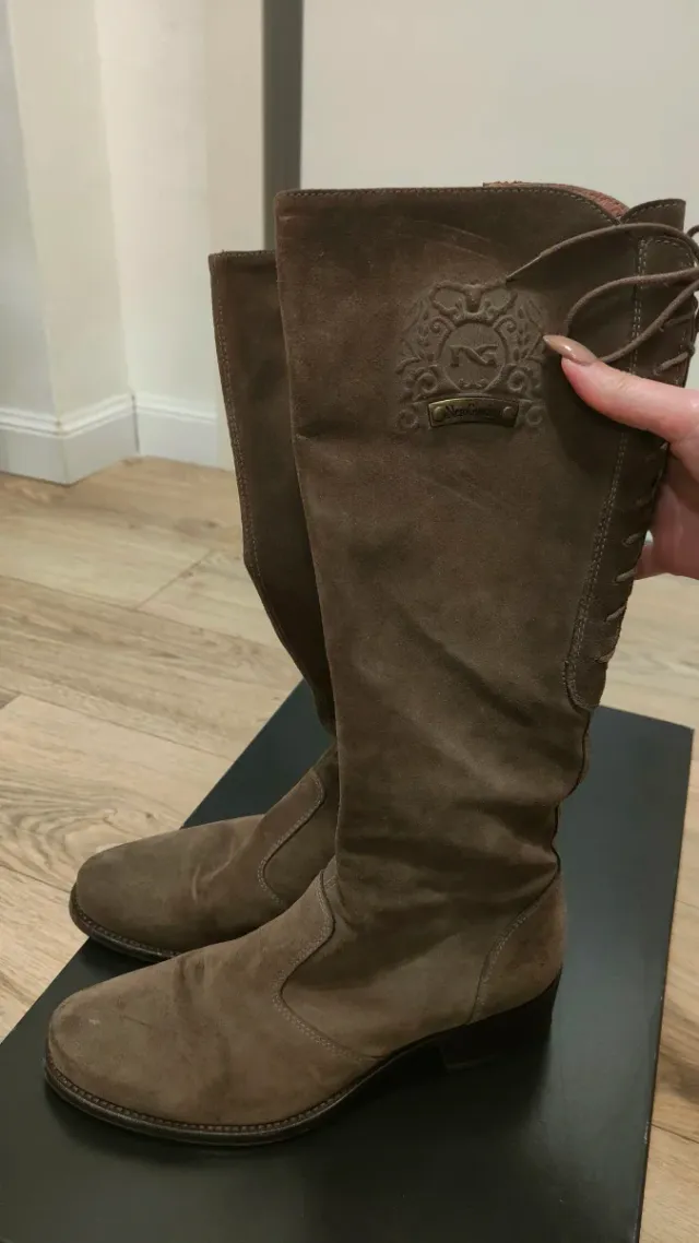 Stivali Nero Giardini vera pelle scamosciata 37