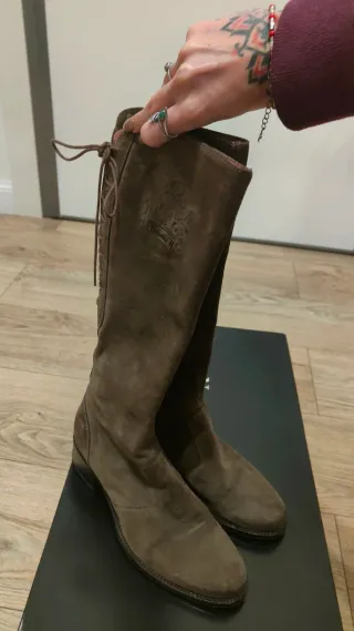 Stivali Nero Giardini vera pelle scamosciata 37