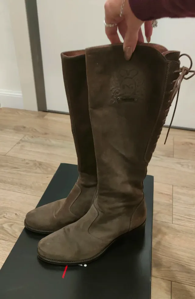 Stivali Nero Giardini vera pelle scamosciata 37